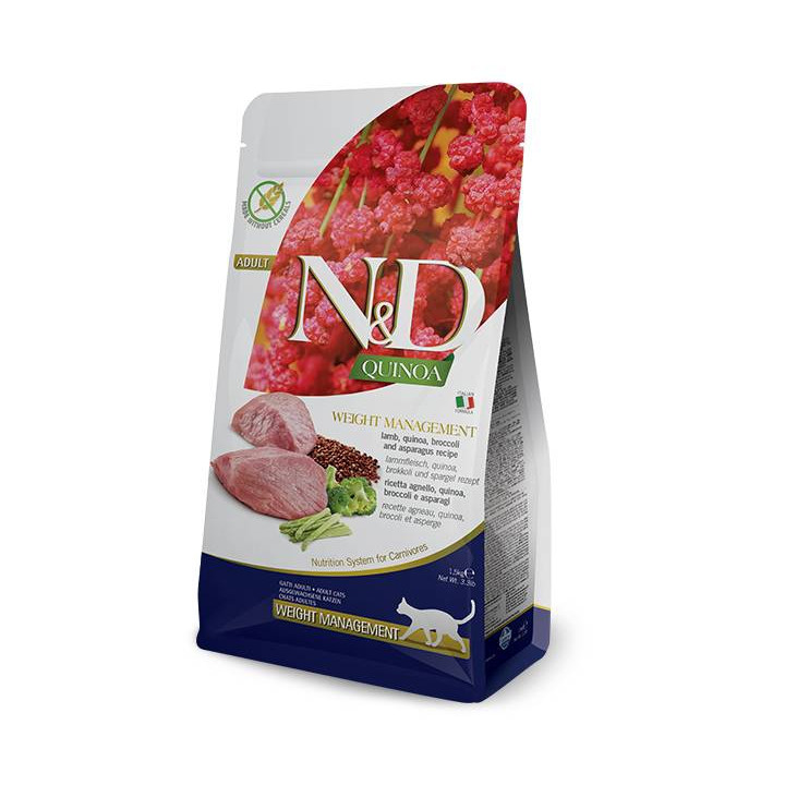 Farmina N&D - Adult Weight Management all'Agnello con Quinoa, Broccoli e Asparagi da 5 Kg