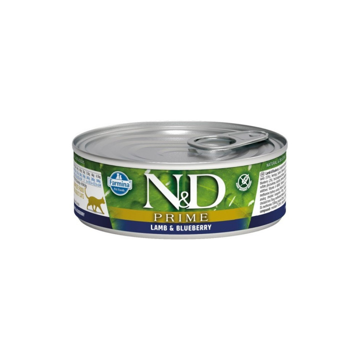 Farmina N&D Cat Prime per Gatti Agnello e Mirtillo da 70 gr