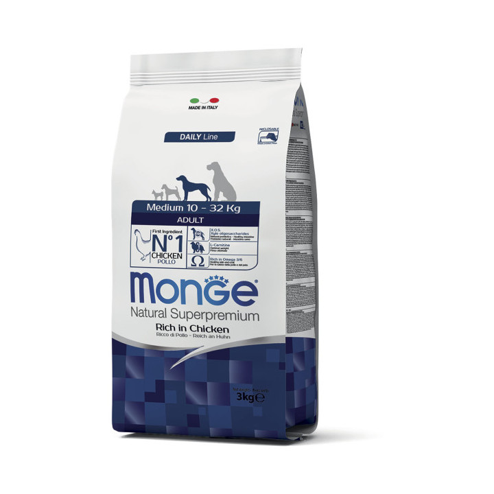 Monge Natural Superpremium Medium Adult Ricco di Pollo 3 kg