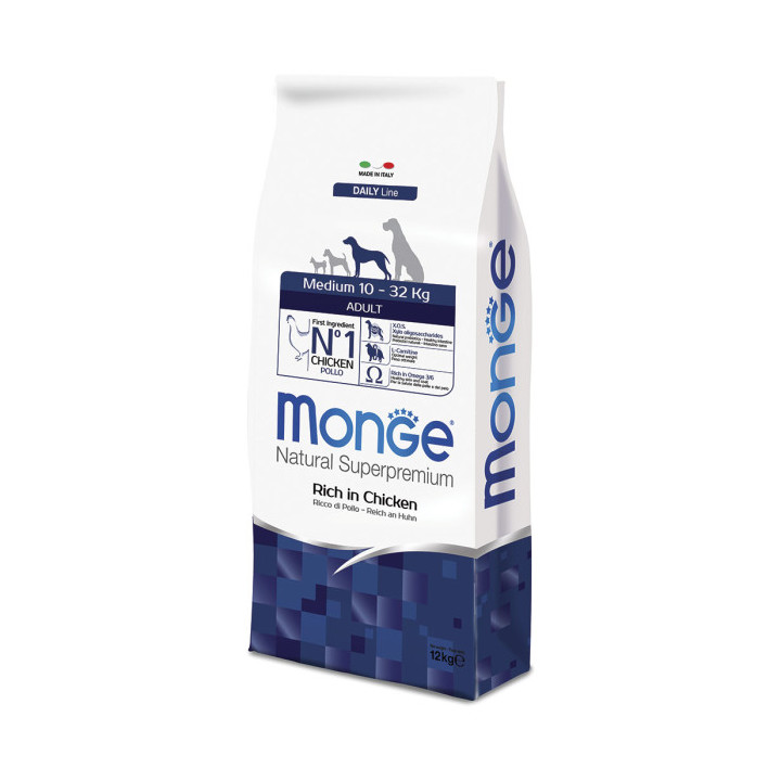 Monge Natural Superpremium Medium Adult Ricco di Pollo 12 kg
