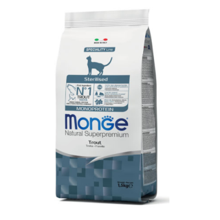 Monge Gatto Sterilised Monoprotein con Trota 1,5 kg