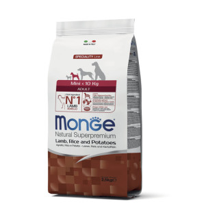 Monge Natural Superpremium Mini Adult Monoprotein Agnello con Riso e Patate 2,5 kg