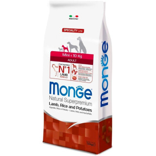 Monge Natural Superpremium Mini Adult Monoprotein Agnello con Riso e Patate 7,5 kg
