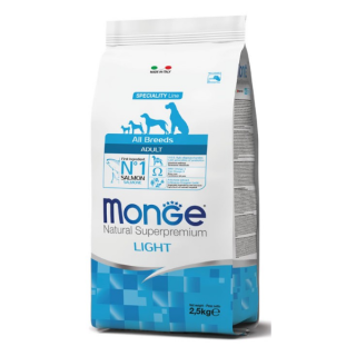 Monge Natural Superpremium All Breeds Adult Monoprotein Light Salmone con Riso 2,5 kg