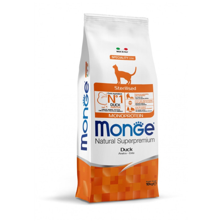 Monge Natural Superpremium Sterilised Monoprotein con Anatra 10 kg