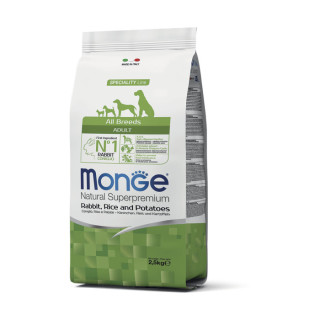 Monge Natural Superpremium All Breeds Adult Monoprotein Coniglio con Riso e Patate 12 kg