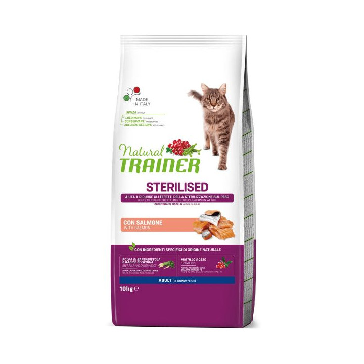 Natural Trainer Adult Sterilised con Salmone 1,5 kg