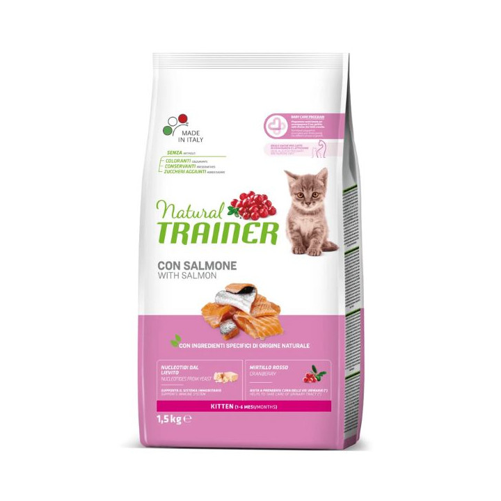 Natural Trainer Kitten con Salmone 1,5 kg
