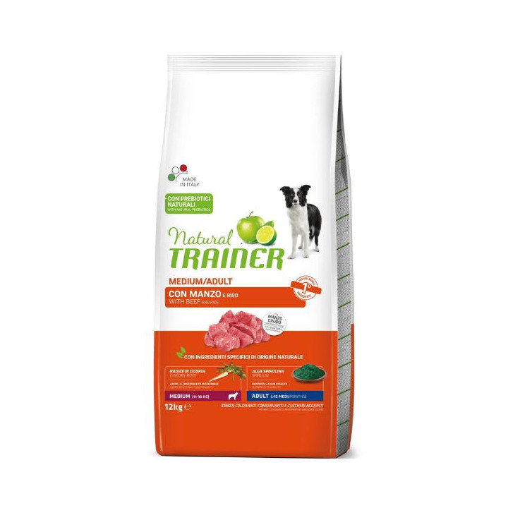 Natural Trainer Medium Adult con Manzo 12 kg