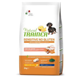 Natural Trainer Sensitive No Gluten Small e Toy Adult con Salmone 2 kg
