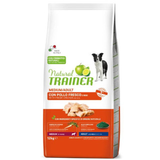 Natural Trainer Adult Medium con Pollo Fresco e riso 12 kg