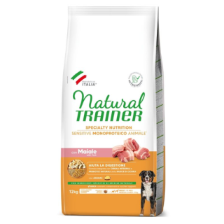 Natural Trainer Sensitive No Gluten Medium/Maxi con Maiale 12 kg