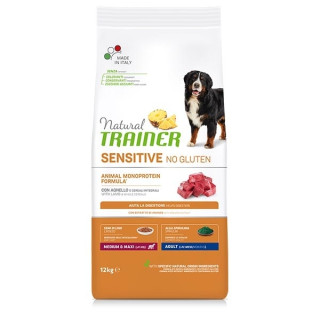 Natural Trainer Sensitive No Gluten Medium/Maxi Adult con Agnello 12 kg