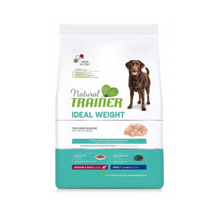 Natural Trainer Ideal Weight Adult Medium/Maxi con Carni Bianche 12 kg