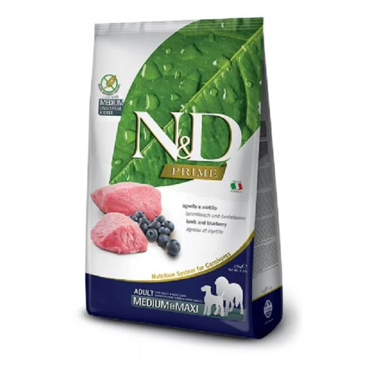 Farmina N&D Prime Medium Maxi Agnello e Mirtillo Cani 2.5 kg
