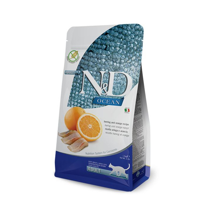 Farmina N&D Ocean per Gatti Adulti con Aringa e Arancia 300 gr