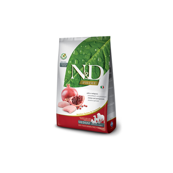 Farmina N&D Prime Cane Adult Medium Maxi con Pollo e Melograno da 12 Kg
