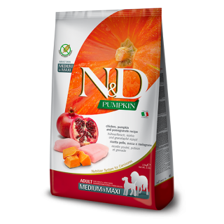 Farmina n&d pumpkin grain free adult medio maxi pollo zucca e melograno 2,5 kg